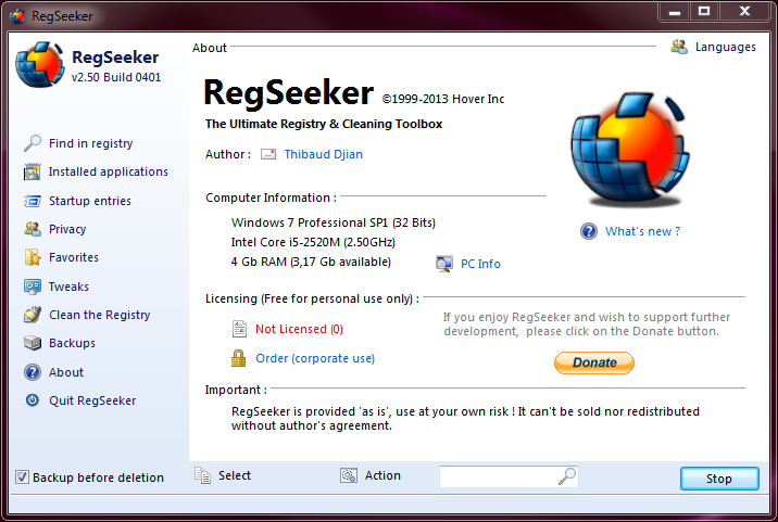 RegSeeker screenshot